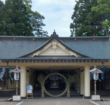 夏の神社 夏越の大祓 茅の輪くぐり 夏の神社 夏越の大祓 茅の輪くぐり 神社,夏越の大祓,茅の輪くぐりの写真素材