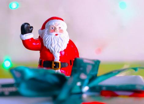 サンタ＆プレゼント① クリスマス,プレゼント,サンタクロースの写真素材