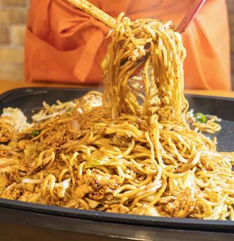 ホットプレートで作る焼きそば 焼きそば,ソース焼きそば,ホットプレートの写真素材