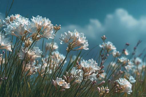 昔ながらの、花の風景 昔ながらの、花の風景の写真