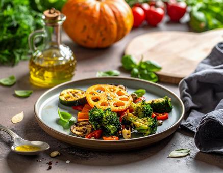 れんこん入りグリル野菜の盛り合わせ れんこん入りグリル野菜の盛り合わせの写真