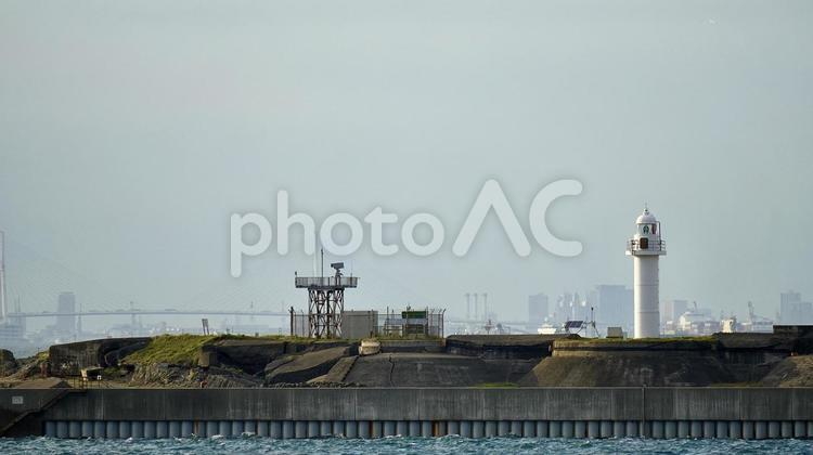 東京都の第二海堡の拡大写真 第二海堡,海,島の写真素材