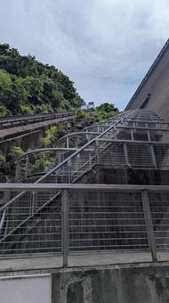 宮ヶ瀬ダムの階段 宮ヶ瀬ダムの階段 宮ヶ瀬ダム,ダム,景色の写真素材