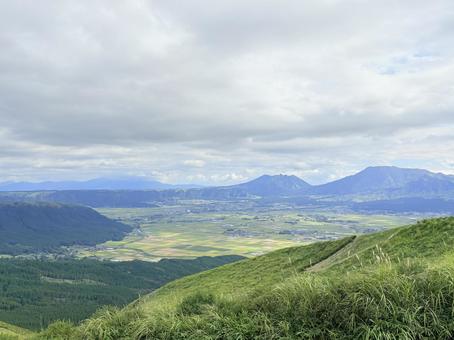 阿蘇風景 阿蘇,秋,大観峰の写真素材