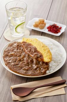 オムレツカレー オムレツカレーの写真