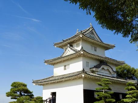 本丸から望む丸亀城天守 本丸から望む丸亀城天守 丸亀城,丸亀市,城郭の写真素材