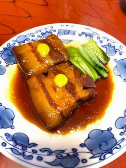 豚の角煮 長崎 卓袱料理 豚の角煮 長崎 卓袱料理 酒のあて,お皿,食器の写真素材