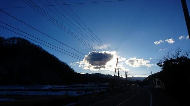 夕暮れの雲 夕暮れの雲の写真