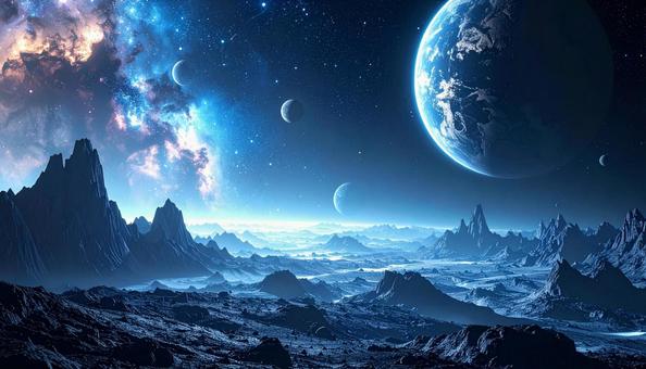 神秘的な宇宙の大地 神秘的な宇宙の大地の写真