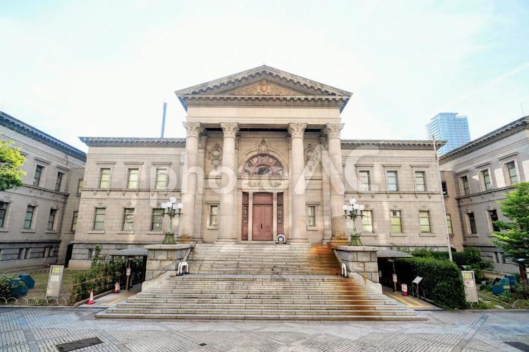 大阪・中之島にある重要文化財の府立図書館 大阪,図書館,中之島の写真素材