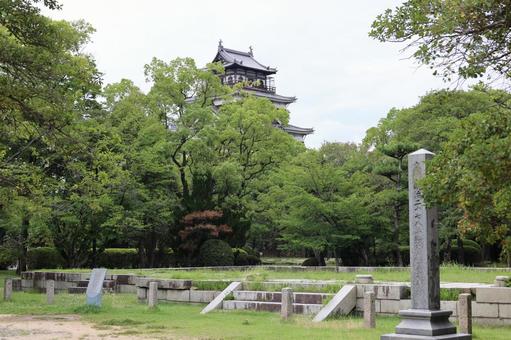 Photo, hiroshima university headquarters ruins, hiroshima city, stone, 