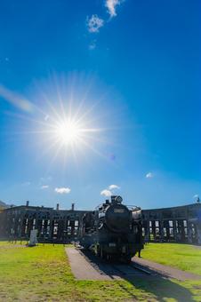 大分県　玖珠町　旧豊後森機関庫 旧豊後森機関庫,豊後森機関庫,大分の写真素材