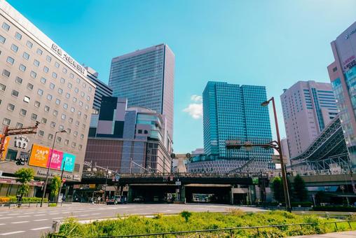 【大阪】大阪駅の街並み 大阪,梅田,タワーの写真素材
