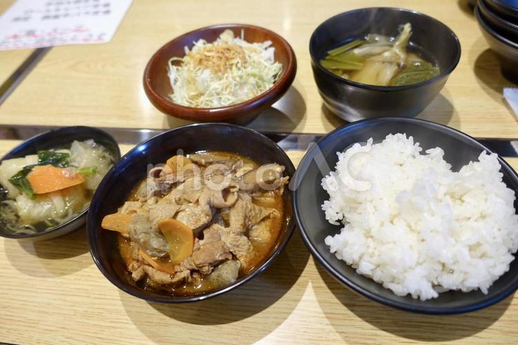 もつ煮込み定食 もつ煮込み定食,もつ煮込み,もつ煮の写真素材