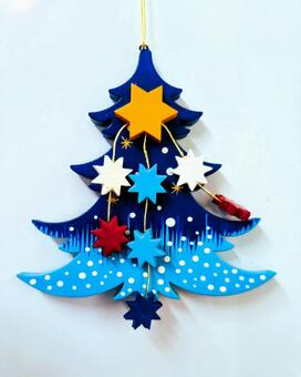 木製クリスマスオーナメント クリスマスツリー,クリスマス,聖夜の写真素材