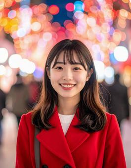 イルミネーションと彼女 イルミネーションと彼女の写真