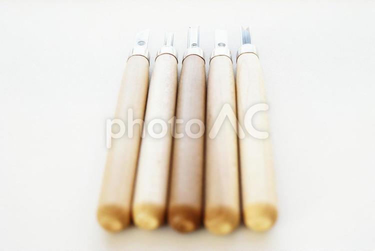 彫刻刀５ 彫刻刀,ちょうこくとう,彫刻の写真素材