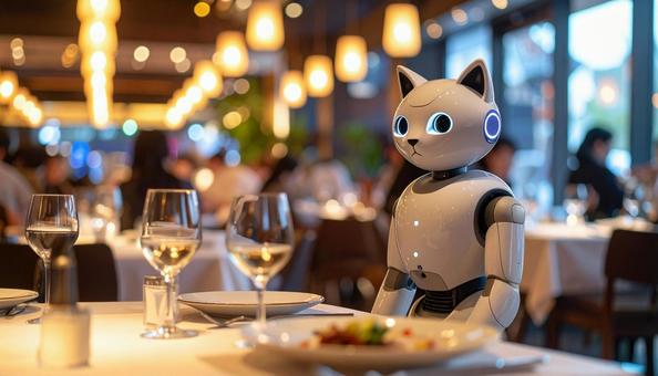 ネコ型配膳ロボット01 ネコ型配膳ロボット01の写真