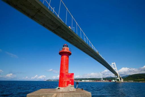 白鳥大橋 白鳥大橋,室蘭,北海道の写真素材