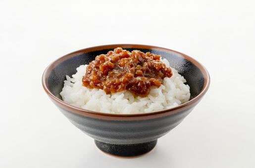 もろみ味噌とご飯 もろみみそ,白ご飯,調味料の写真素材