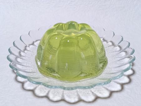 青りんごゼリー 青りんごゼリー,ゼリー,青りんごの写真素材