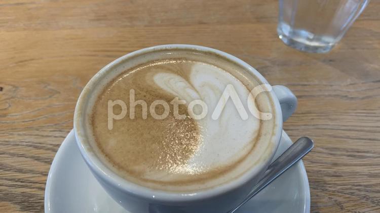 コーヒーとラテアート コーヒー,カフェ,飲み物の写真素材