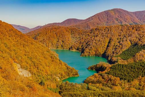 新潟県 苗場ドラゴンドラからの秋景色 新潟県 苗場ドラゴンドラからの秋景色 紅葉,秋,苗場ドラゴンドラの写真素材