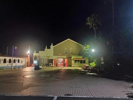 夜の犬吠埼駅 犬吠埼,犬吠埼駅,銚子電気鉄道の写真素材