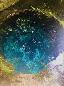 柿田川湧水　縦 柿田川湧水公園,柿田川,湧水の写真素材