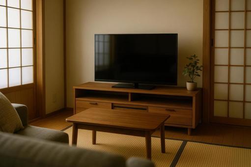 液晶テレビのあるリビング 液晶テレビのあるリビングの写真