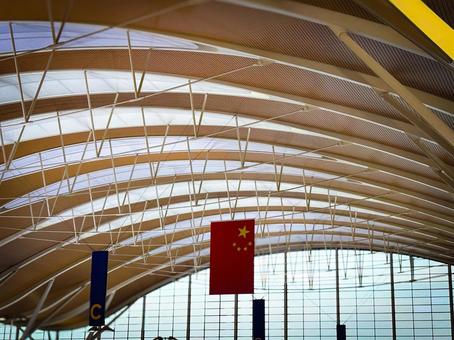 上海浦東国際空港の内部 上海浦東国際空港の内部の写真