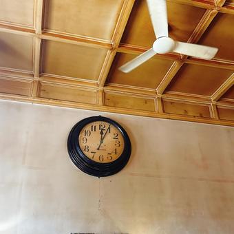Photo, retro, clock, building, 