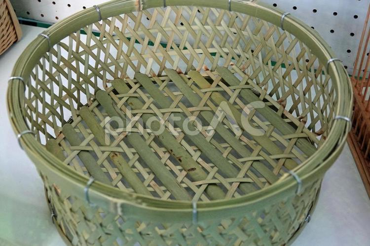 手作りの竹製籠 竹製品,竹,タケの写真素材