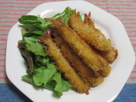 エビフライ エビフライ エビフライ,おかず,食事の写真素材