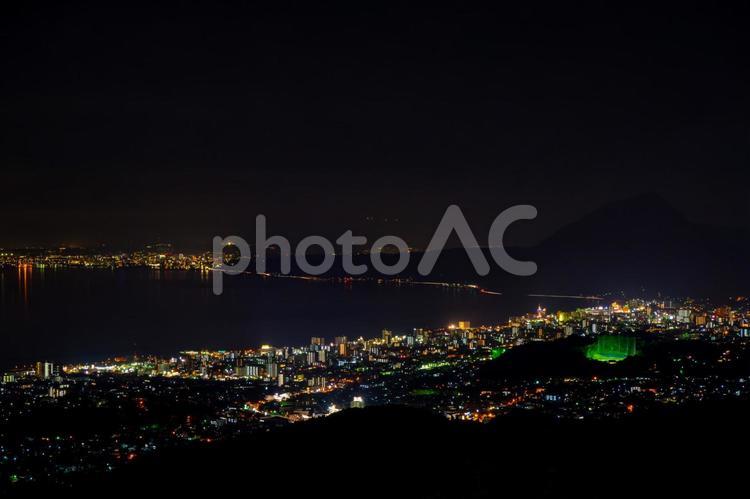 十文字原展望台の夜景 十文字原展望台,展望台,ランドマークの写真素材