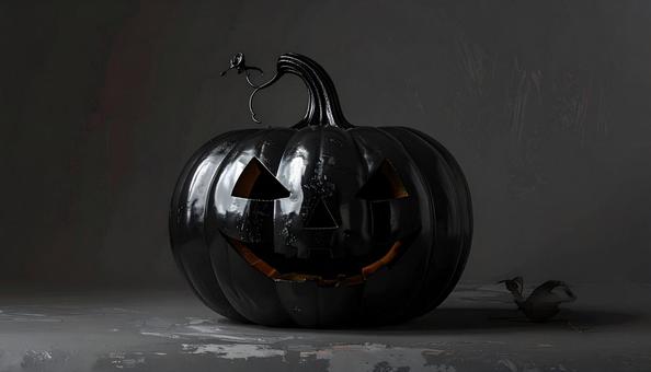 ブラックメタリック ハロウィンかぼちゃ ブラックメタリック ハロウィンかぼちゃの写真