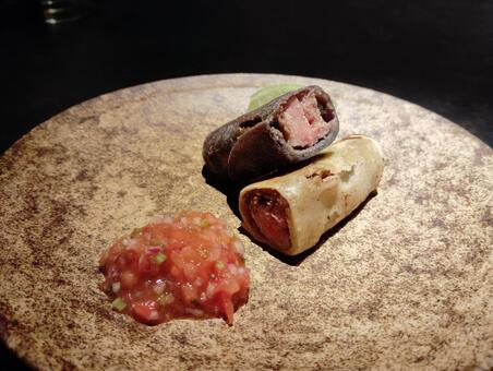 カイノミのタコス カイノミ,タコス,肉の写真素材