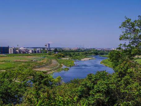 【東京都】大田区・多摩川台公園 【東京都】大田区・多摩川台公園 多摩川台公園,展望台,多摩川の写真素材