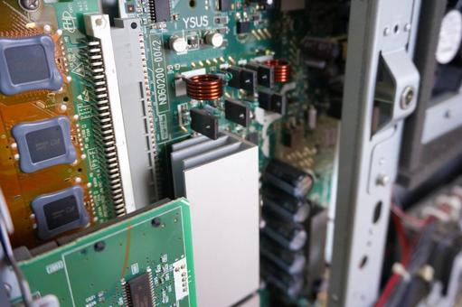 機械の基盤 機械の基盤 機械,プリント基盤,電解コンデンサーの写真素材