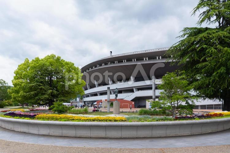 JFE晴れの国スタジアム 岡山県陸上競技場,jfe晴れの国スタジアム,陸上競技場の写真素材