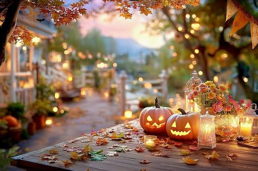夕暮れ時のハロウィンパーティー2 夕暮れ時のハロウィンパーティー2の写真