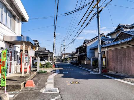 旧東海道「庄野宿」の町並 旧東海道,庄野宿,宿場町の写真素材
