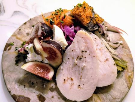 秋の前菜盛り合わせ 前菜,盛り合わせ,いちじくの写真素材