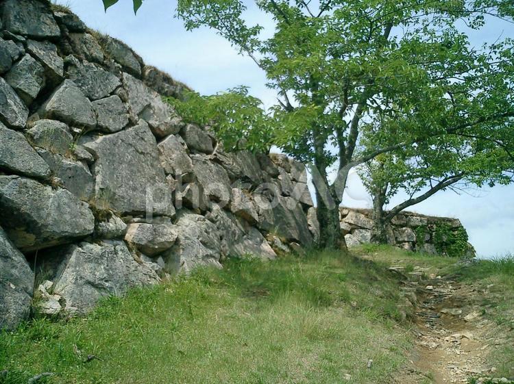 竹田城本丸石垣 竹田城の写真素材