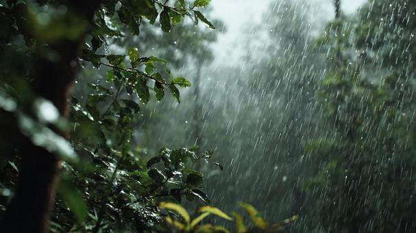 生命を潤す森の雨 生命を潤す森の雨の写真