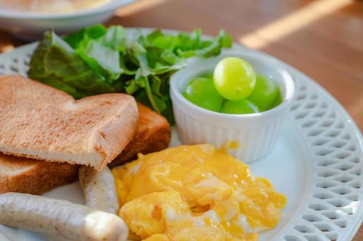 洋風モーニングの朝食 洋風モーニングの朝食 朝食,洋食,トーストの写真素材