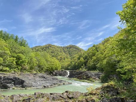 空知川 空知川 北海道,風景,景色の写真素材