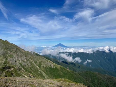荒川中岳山頂より 富士山 荒川中岳山頂より 富士山の写真