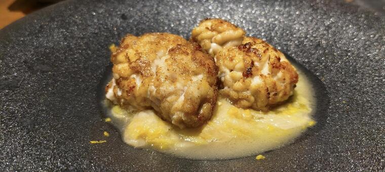 白子のムニエル イタリアン,イタリアンレストラン,イタリア料理の写真素材