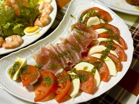 カプレーゼ　2501 クリスマス,クリスマスディナー,生ハムの写真素材